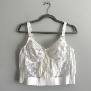 Vintage Bali Lace Bustier Bra Top
Lingerie Corset Cream White Size Small